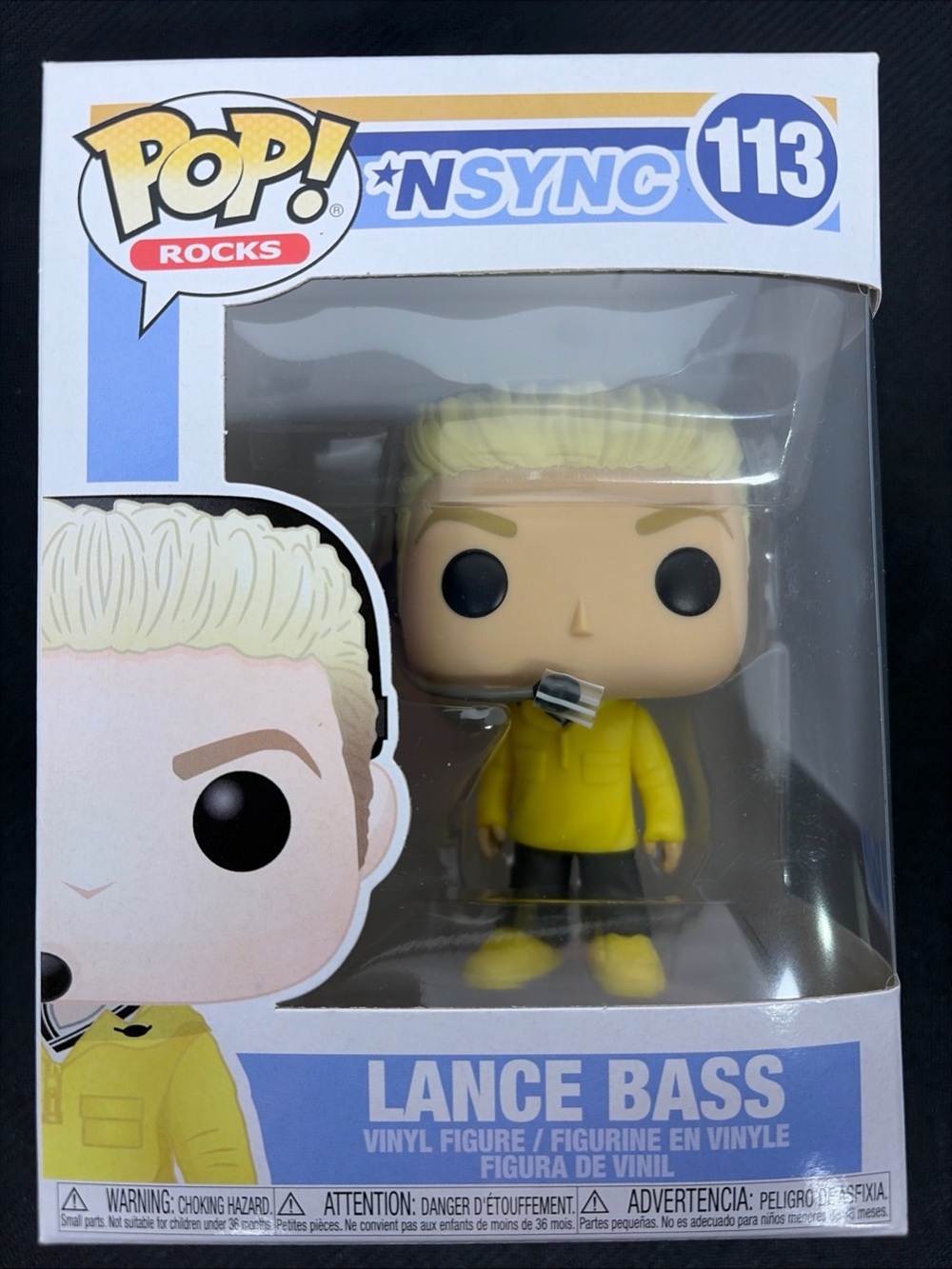 Funko Pop! Rocks *NSYNC Lance Bass #113 Yellow Vinyl Figure Collectible